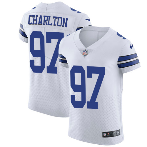 Nike Cowboys #97 Taco Charlton White Men's Stitched NFL Vapor Untouchable Elite Jersey